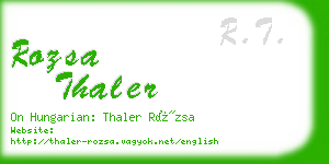 rozsa thaler business card